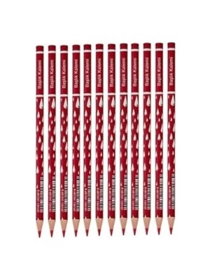 Trendexa Faber Castel Damla Desenli Başlık Kalemi Kırmızı 12'li