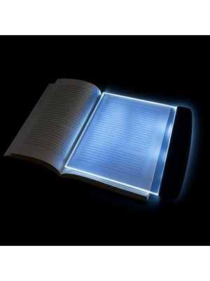 Trendexa LED Işıklı Panel Kitap Okuma Lambası, Taşınabilir ve Pilli, 11.5X17 cm
