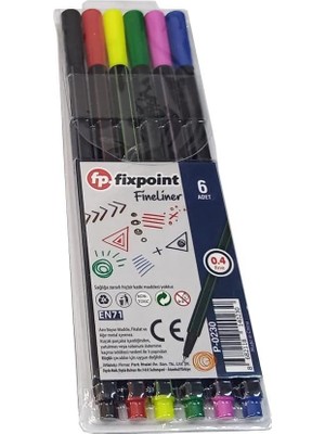 Tr Fineliner 6 Lı Ince Uçlu Kalem 1 Paket 6 Renk 0.4 mm Keçe Uçlu Kalem Renkli Işaretleme Yaz