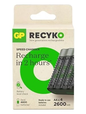 Trendexa M452 USB Hızlı Şarj Cihazı, 4 Adet 2600 Aa Kalem Pilli Set