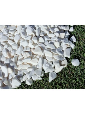 Tr Ahs Beyaz Dolomit Taş 4 kg 1-2 cm Dere Çakıl Taşı Bahçe Peyzaj Süs Taşı Saksı Teraryum