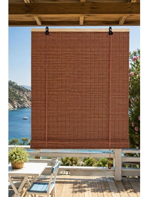 Tr Ahşap Doğal Bambu Katlamalı Stor Perde Güneş Kırıcı Dekoratif Bahçe Balkon Ev Pencere G�
