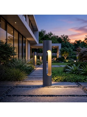 Tr Velora Alüminyum LED Bollard Bahçe Aydınlatma Direği IP65 Dış Mekan Peyzaj Yürüyüş Yolu