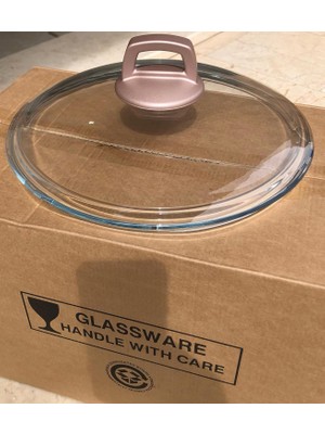 Tr Karaca Rose Gold Kulp ve 18 cm Cam Kapağı