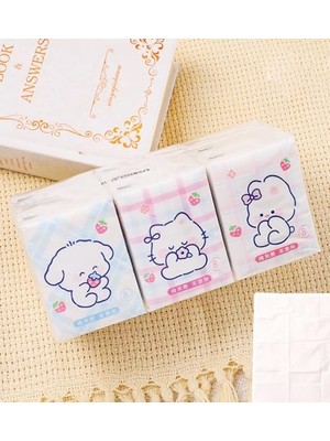 Trendexa Figürlü Mini Cep Mendili 9'lu Set Set (Kedi-Köpek-Tavşan)