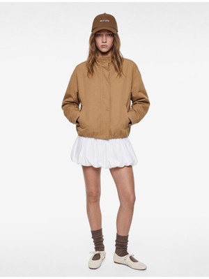 Koton Regular Fit Uzun Kollu Klasik Yaka Crop Ceket