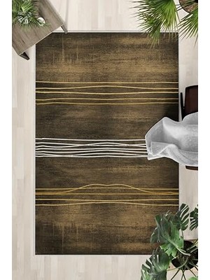 Trendexa 0336 Model Modern Dijital Baskılı Halı ve Yolluk; Salon Veya Mutfak Kullanımı Için Yıkanabilir ve Kaymaz Tabanlı