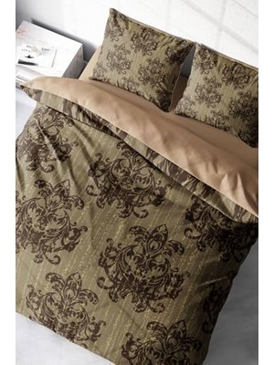 Trendexa Nevresim Takımı, %100 Pamuk Saten Çift Kişilik Brown Harmony, MONOHOME39653
