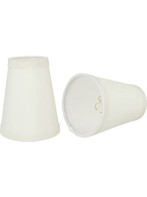 Trendexa 32666-2 Küçük Sert Sırtlı Imparatorluk Şekilli Avize Seti (2'li Paket); Beyaz Geçiş Tasarımı, 10,16 cm Alt Genişlik (5,88 cm x 10,16 cm x 12,7 Cm) Klipsli Lamba Gölgeliği