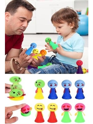 Trendexa Zıplayan Emoji Küçük Adam Oyuncağı, 5 Adet