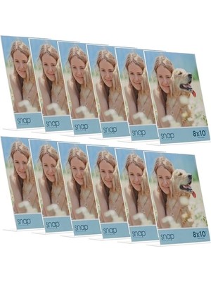 Trendexa 5 x 7 Akrilik Şeffaf Çerçeve, Set 12, Plastik Akrilik, 8 x 10 Inches