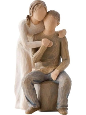 Tr W. Tree Sen ve Ben Dekoratif Biblo, Modern Çift Figürü, 17 Cm, Reçine