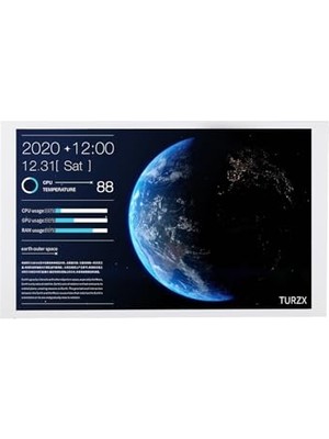 Trendexa 8 Inç Beyaz Ikincil Ekran, 1280X800, USB Type-C/usb 9 Pin, Windows 10/11 Uyumlu