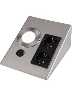 Tr 5W Çift Prizli Saten Tezgah Armatürü Cata CT-5109B - 6400K Beyaz