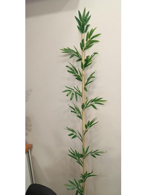 Tr Dekoratif Yapay Bambu, 150 Cm, 14 Yapraklı, Doğal Görünümlü Gövde