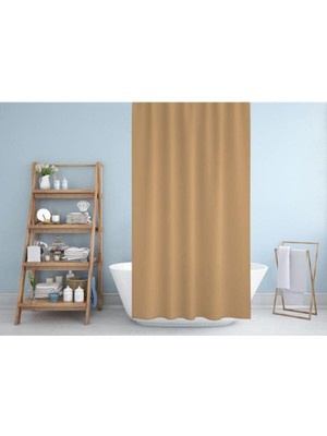 Tr Tropik Home Banyo Perdesi - Tek Kanat Duş Perdesi, Polyester Kumaş Duşakabin Perdesi 180X200 C