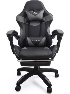 Tr Xandor XG300 Oyuncu Koltuğu Ayak Dayamalı Gaming Koltuk Çift Renk Deri 135° Yatabilen Boyun B