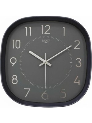 Tr Premium Serisi Abs Kasa Duvar Saati Oval 30 cm Gri Renkli Klasik Kadran