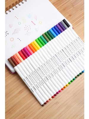 Tr 24 Renk Fineliner 0.4 mm Yazı ve Çizim Kalem Seti