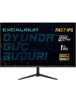 Trendexa Excalibur M.E238FIF-D 23.8" 200HZ 1ms 300NIT Fast IPS (Hdmı+Dısplay) Freesync+G-Sync Fhd Oyuncu Monitör