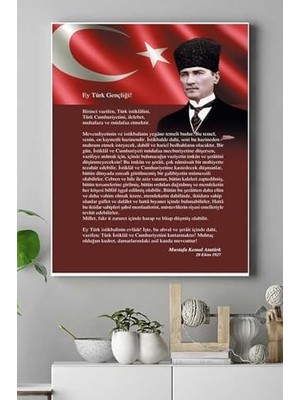 Trendexa (PSTER16070) Gençliğe Hitabe Kanvas Tablo 40 x 60