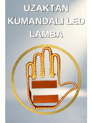 Gees Global Uzaktan Kumandalı El Işareti 176 LED Ampul ile Araç Camı Için