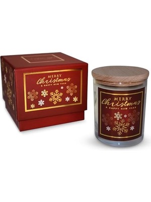Trendexa Lab Candle; Yılbaşı Hediyesi, Kar Tanesi, Ahşap ve Baharatlı Sandal Kokulu, Doğal Bio Balmum, 135 G Kokulu Mum, 40 Saat Yanma Süresi, Lüks Kutulu, Kadın ve Erkek Için Yılbaşı Hediyesi