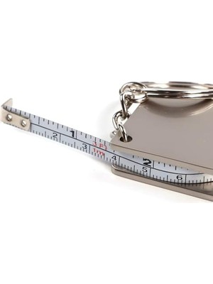 Trendexa 120 cm 47 Inç Ölçüm Kapasiteli Mini Metal Alüminyum Şerit Metre, Mezura Anahtarlık