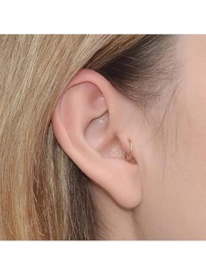 Trendexa Halka, Gold Ince Piercing, Altın, 10 mm