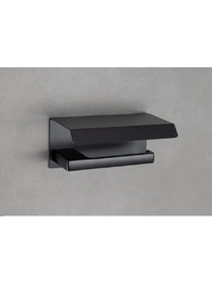 Trendexa Flat Kapaklı Tuvalet Kağıtlığı Siyah Renk 118X85X170 mm