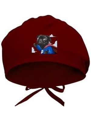 Trendexa Super Pug Baskılı Cerrahi Bone, Doktor ve Hemşire Bonesi