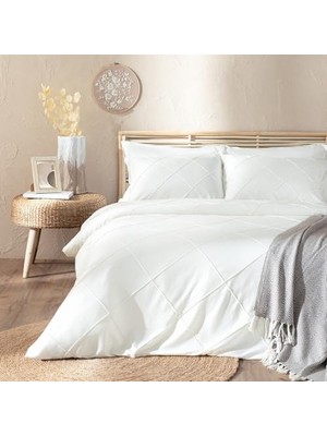 Trendexa Bambu King Size Nevresim Seti 230X220 Cm, Ekru