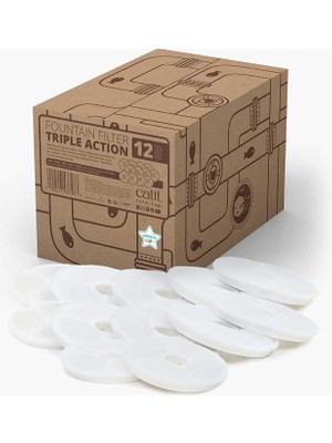 Trendexa Filtre; Triple Action, 3 Kat Etkili Yedek Filtre, Çeşme Filtresi, 12'li Paket