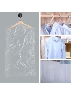 Trendexa Ceket, Şeffaf Elbise Koruma Kılıfı -60 * 120-5 Adet Kazak, Tshirt Naylon Poşeti