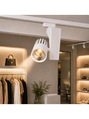 Tr 40W Beyaz Kasa LED Ray Spot 3000K Beyaz Işık – Lifud Driver, Flicker Free, Alüminyum Gövde