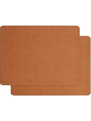 Trendexa 2'li Taba Renk Deri Amerikan Servis 40 x 30 cm
