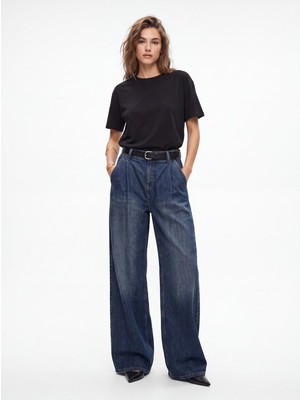 LTB Maelıs Chino Geniş Paça Mid Indigo Jean Pantolon