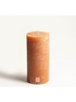 Trendexa Amber Parafin Mum, 9X9X19 cm