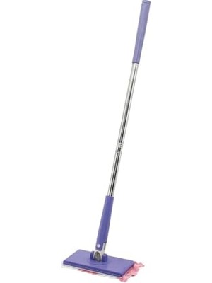 Trendexa Profesyonel Mop Seti; Mikrofiber Silme Paspası, Çizmeden Temizlik Sağlayan Hafif ve Dayanıklı Tasarım, Başlık 8X16 Cm, Sap 66 cm (Mini One Click)