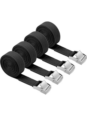 Trendexa Siyah Kelepçeli Germe Kayışı, 2 M x 20 Mm, 4 x 150 kg