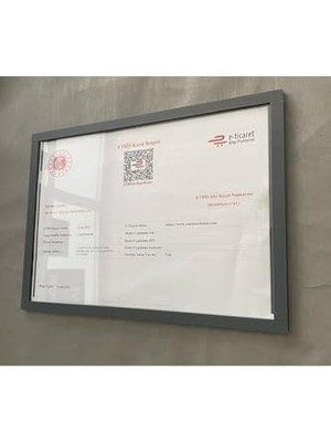 Trendexa Mat Antrasit Kendinden Yapışkanlı Kurumsal A4 Çerçeve
