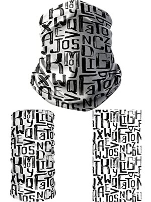 Trendexa Multifunctional Different Letters Seamless Knitting Uv+ Neckerwear Face Mask Headband Bandana Do Rag Hairband