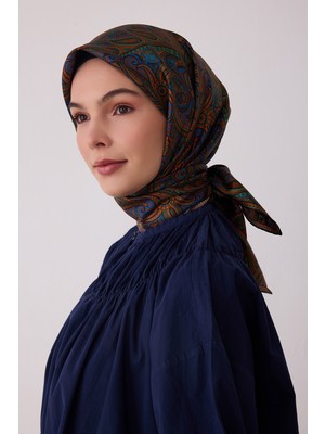 Belli Etnik Desen %100 Twill Ipek Eşarp BE04-84