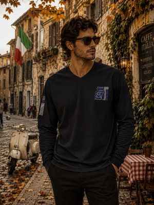 Masimar Erkek V Yaka Sweatshirt %100 Pamuk