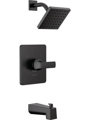 Trendexa Faucet Velum 14 Serisi Tek Işlevli Siyah Küvet ve Duş Bataryası Seti, Mat Siyah T14437-BL (Vana Dahil Değildir), Valf Trim Kiti, Duş Kolu, Duş Trim Kiti, Duş Seti