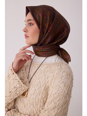 Belli Etnik Desen %100 Twill Ipek Eşarp BE04-02