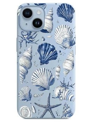 Trendexa iPhone 15 Bebe Mavisi Marine Cover Silikon Kılıf; Uv Baskılı ve Kadife Iç Yüzeyli
