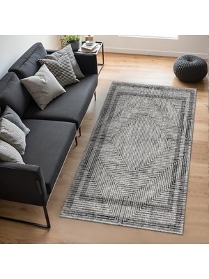 Trendexa Sala Kadife Kaymayı Önleyici Pamuk Tabanlı Yıkanabilir Antibakteriyel Salon Halısı 160X230
