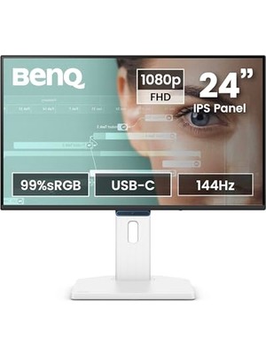 Trendexa GW2490TC 23.8'' IPS Full Hd 144Hz HDMI Dp Usb-C mm Pivot Asonsörlü Eyecare Ev Ofis Monitörü