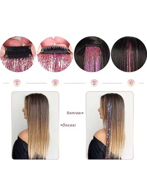 Colezium Klipsli Hair Tinsel  Simi / HTK05